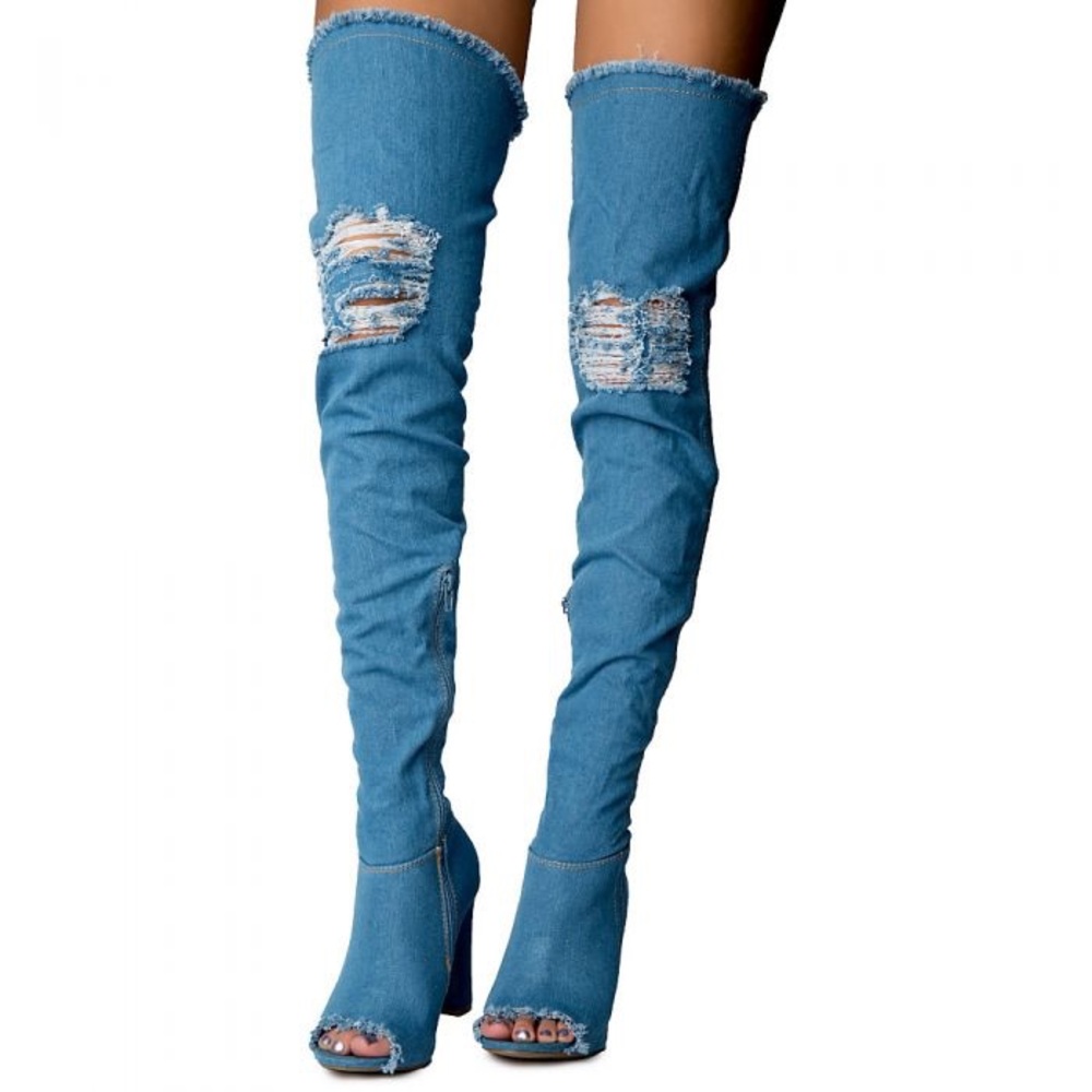 Bamboo Limelight Over the Knee Boots